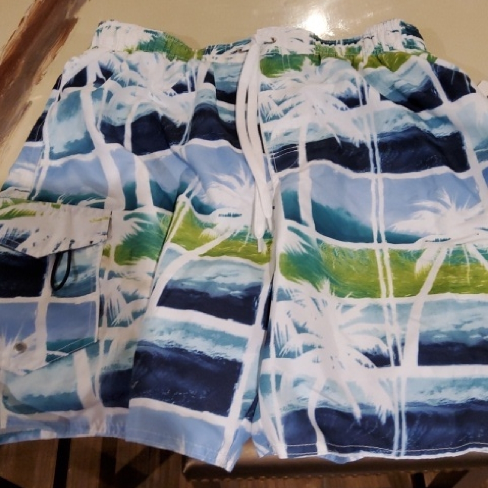 Tropical Blue and Green Swim